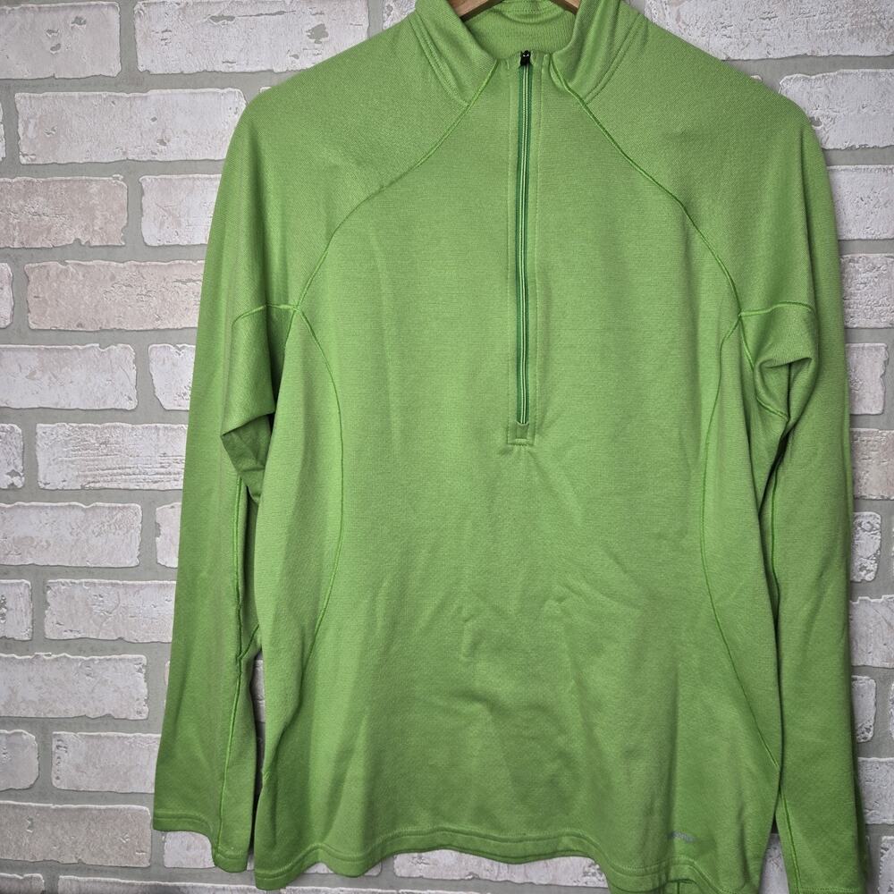 Patagonia Midweight Capilene 3 Women's Large Baselayer Green‎ 1/4 Zip